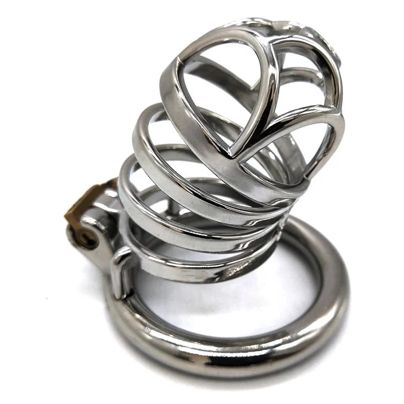 6.6cm Man Chastity Lock Penis in Cage with Key Male Chastity Device Metal Chastity Cage