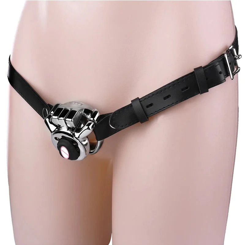 Catheter + Harness + Chastity CageAdult Toys for Men with Body BondageFour Sizes Available