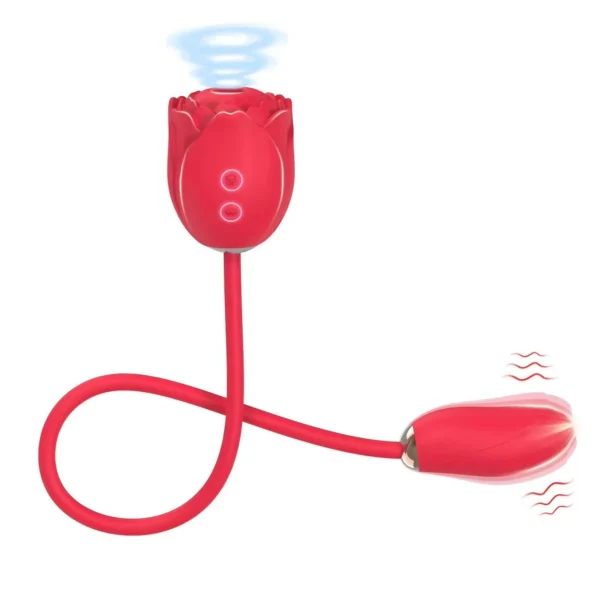 Adult Rose Shape Double Ended Bullet for Egg Vibrator Nipple Sucking Vibrating Masturbator Premium Sex Toy for