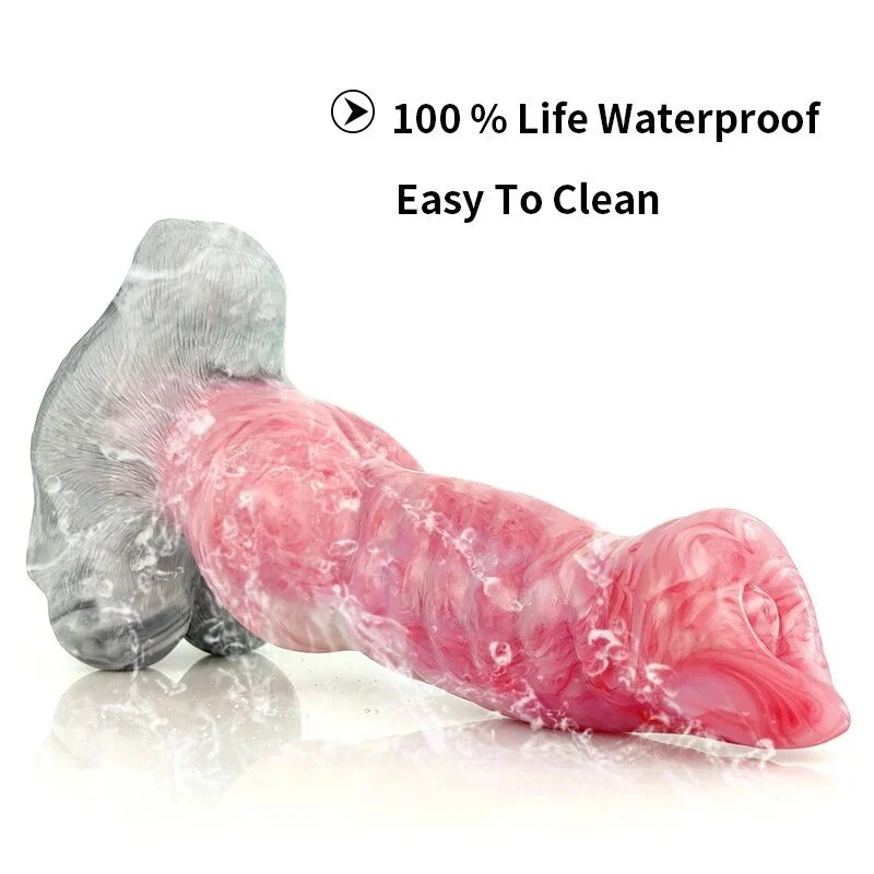 Raw Meat Color Huge Animal Dog Knot Dildo for Women Men With Suction Cup Big Knotted