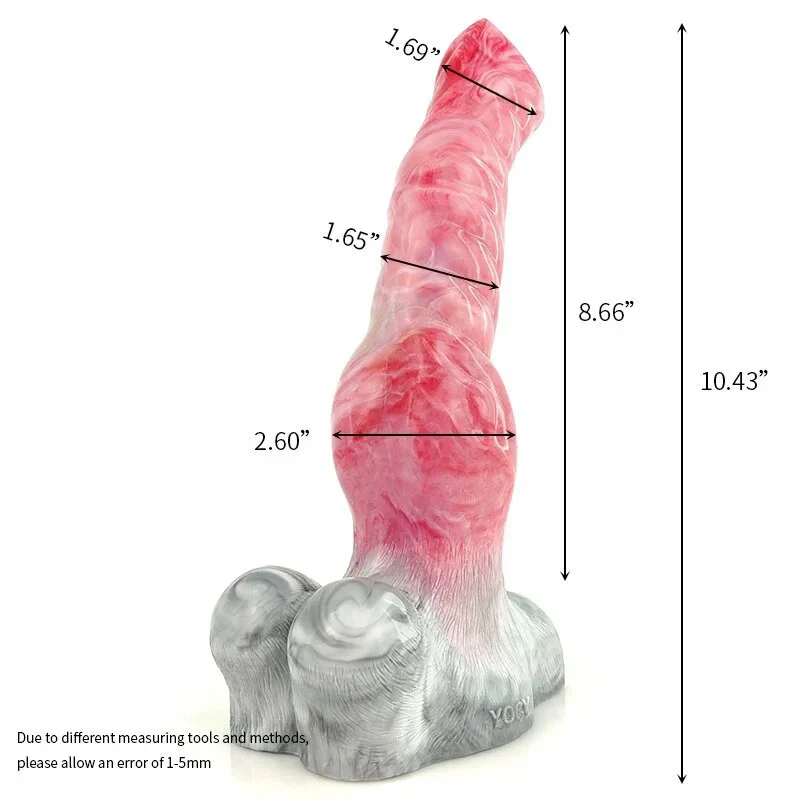 Raw Meat Color Huge Animal Dog Knot Dildo for Women Men With Suction Cup Big Knotted