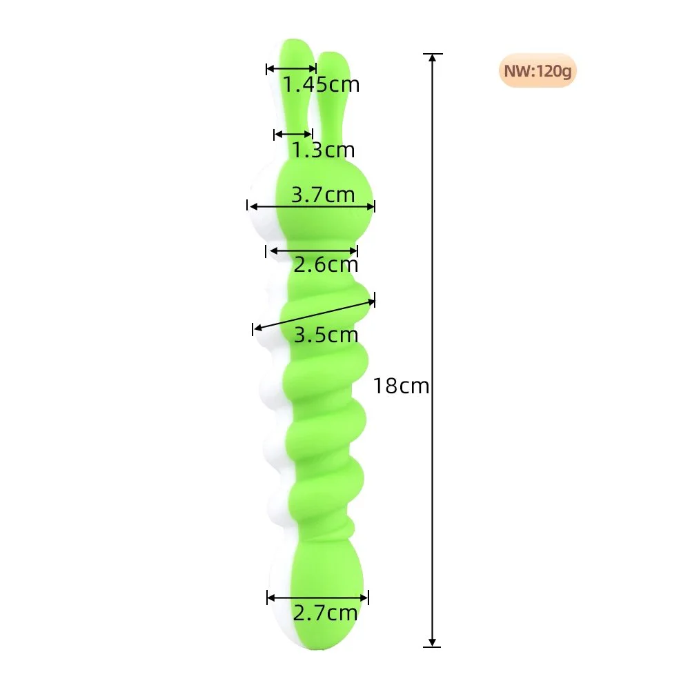 Mini Vibrator Nipple Clamps Dual Head Soft Silicone Bunny Vibrator Sex Toys Vibrating Tail Butt Plug Toys