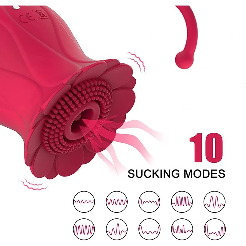 Oral Suction Sucking Vibrator Suction Toy Clitoris Clit Sucker Nipple Sun Flower Sex Toys Red Rose Vibrator