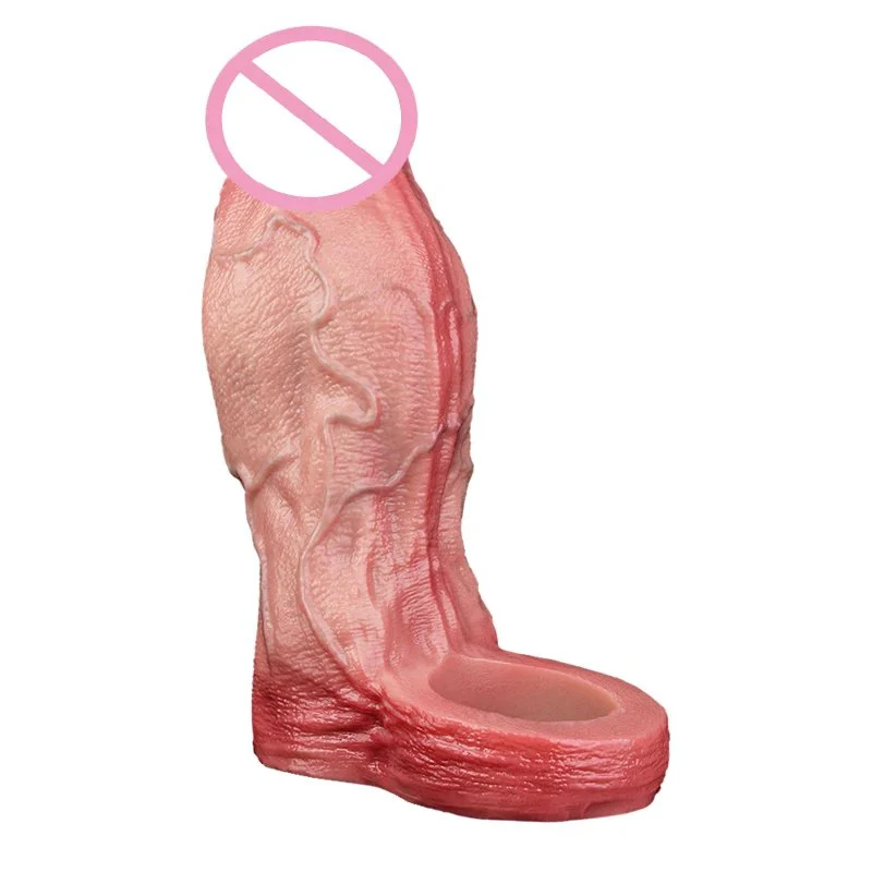 XL Dildo Reusable Penis Sleeve Open-ended Design With Dick Enlarger Silicone Male Masturbator for Men Sex Toys