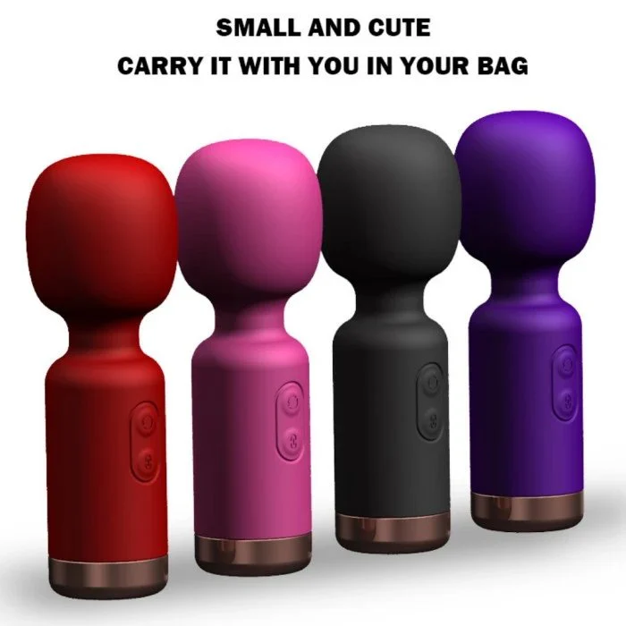 Portable USB Rechargeable 10 Frequency Silicone Vibrating Wand Massage for Women Clitoral & G-Spot Stimulator Sex Toys