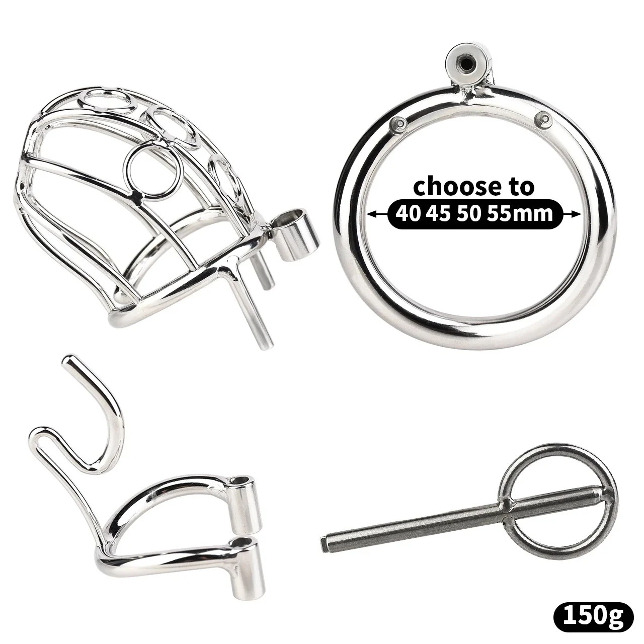 Big Hollow Chastity Cage for Male Bondage Device Lightweight Metal Penis Ring BDSM Sex Toys Stainless Steel Chastity Device
