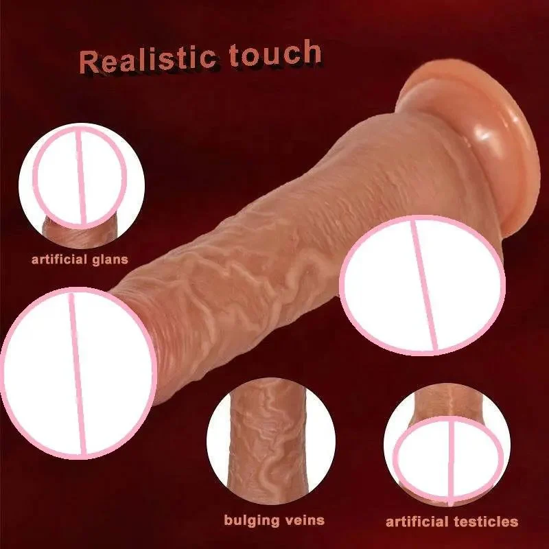 Realistic 7.87 Inch Thrusting Big Dildo Vibrator for Women Heating Anal Clit G-Spot Stimulation Adult Sex Toys