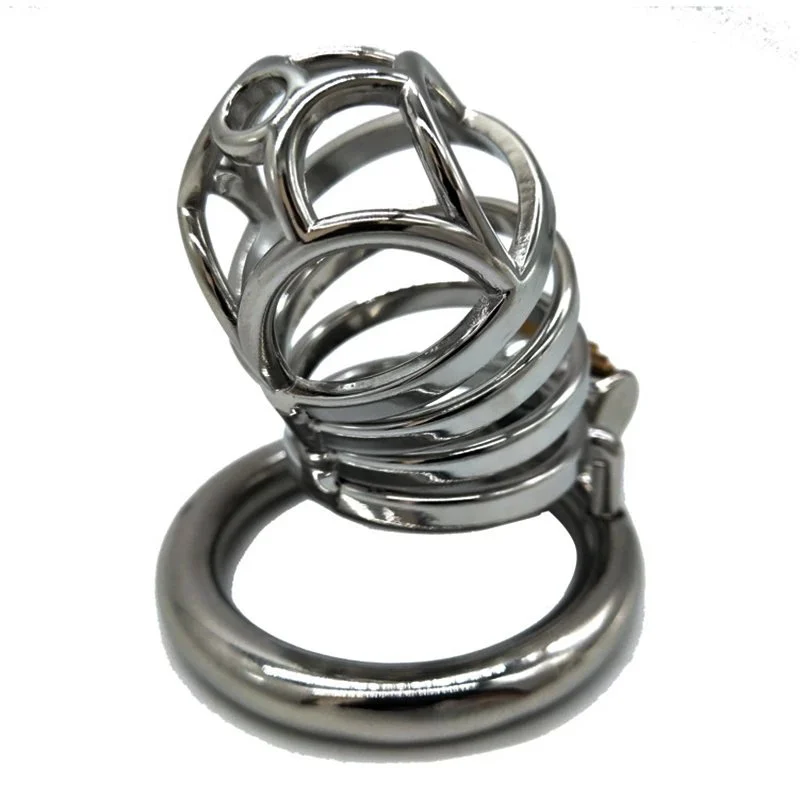 6.6cm Man Chastity Lock Penis in Cage with Key Male Chastity Device Metal Chastity Cage