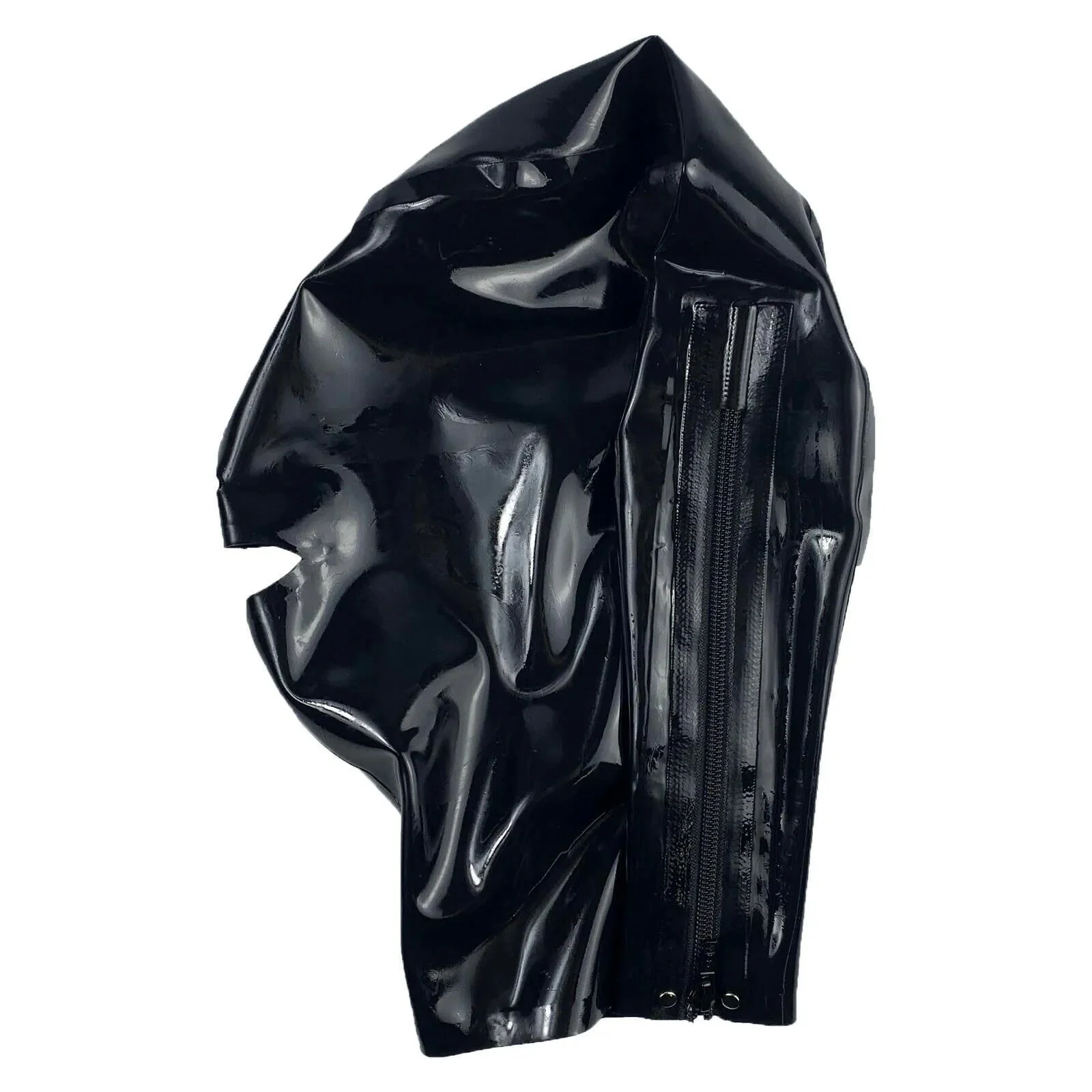 Bondage Collar Latex Hood Mask Waterproof Game Play Head Gear Fast Delivery