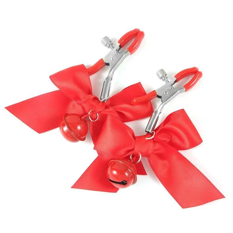 Bow Bell Milk Clip Female Emotional Fun U shaped Mimi Clip Romantic Fun Toy Adult SM Milk Clip Milk Bundle