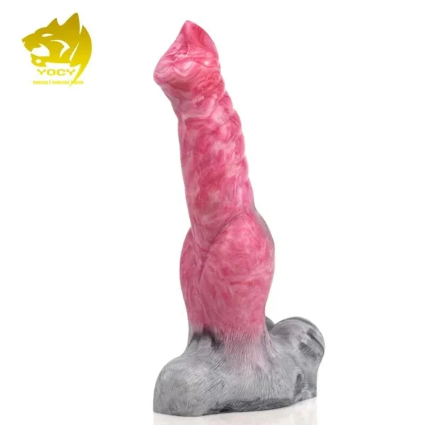 Raw Meat Color Huge Animal Dog Knot Dildo for Women Men With Suction Cup Big Knotted