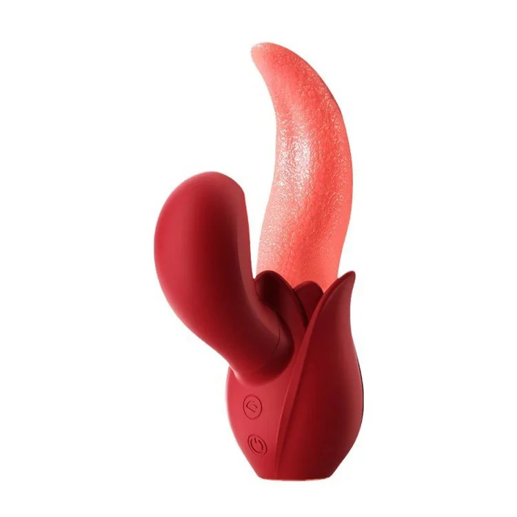 Powerful Clitoris Tongue Licking Sucking Rabbit Vibrator Nipple Sucking Massager Sex Toys for Women
