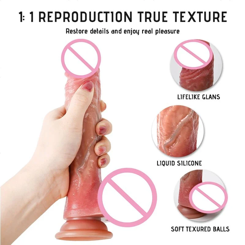 3.9CM 22.5CM Telescopic Rotating Vibration Heating Liquid Silicone Sex Vibrator Artificial Penis