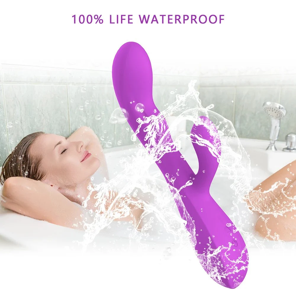 Powerful 10 Frequency Double Motor Vibration One Key Heating Rabbit Vibrator Women Handheld Sex Toy