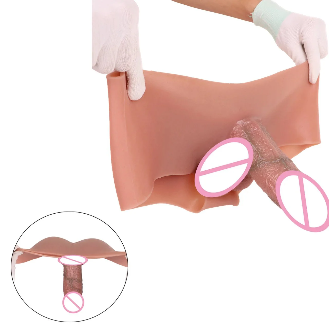 Silicone Thick Penis Dildos Sleeve Big Dildos for Men Hollow Sleeve Drop Ship Sex Toys