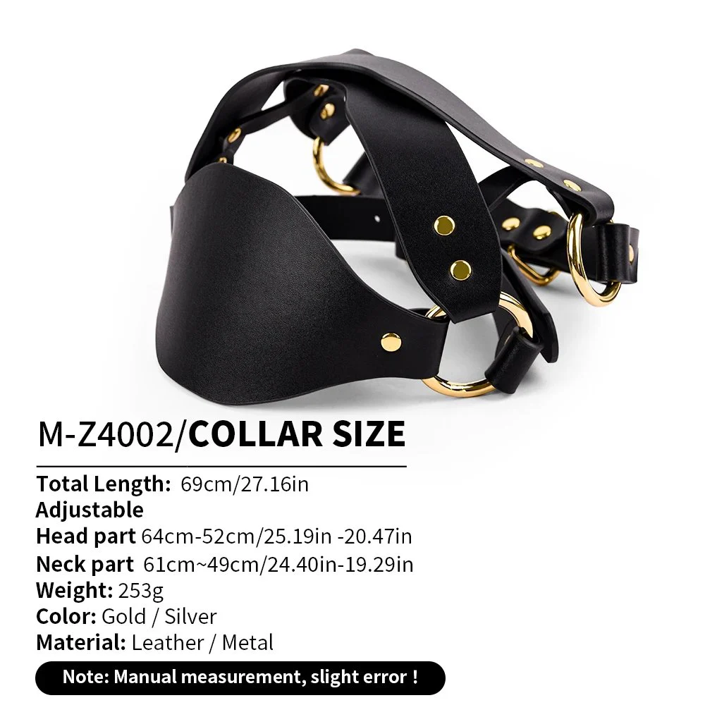Cosplay Leather Mask Couple Flirting Face Shield Fetish Adult Head Bondage Harness Sexy Tool Party Game Dress up Sex Toys