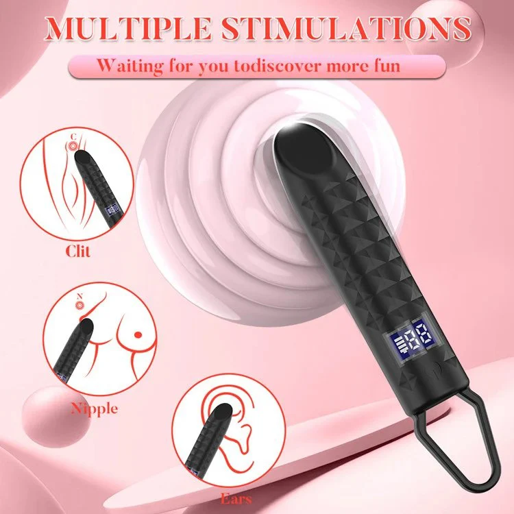 LED Display Lipstick Mini Bullets Vibrator Sex Toy for Women Small AV Wand Female Masturbation