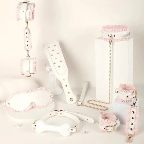 Customized Adult Sex Props Maid Set Handcuffs Collars Sex Toys For Women