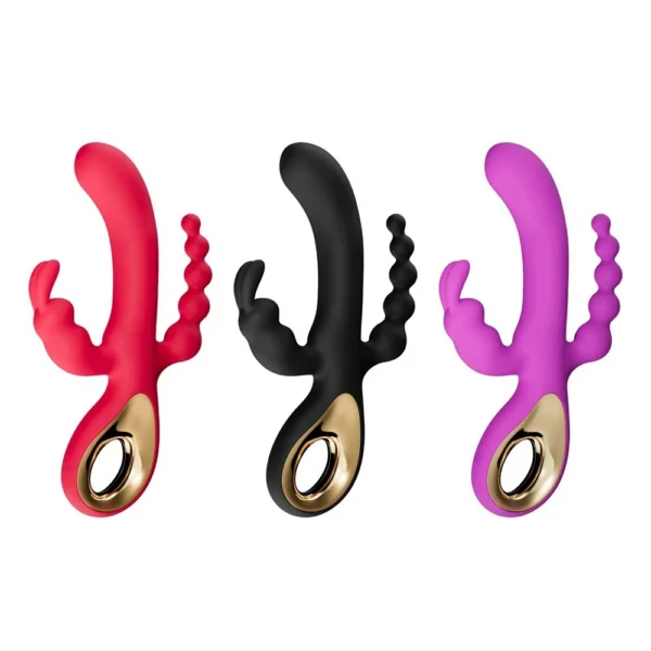 Rabbit Anal Plug 3 in 1 Vibrator 10 Strong Speeds Vibrating G Spot Stimulator Dildo Sex Toys for Women