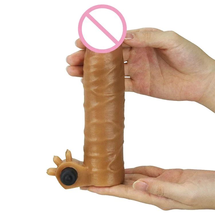 Phthalate Free Nature Extender Lengthen and Bold Liquid Silicone Waterproof Sex Dildo for Female