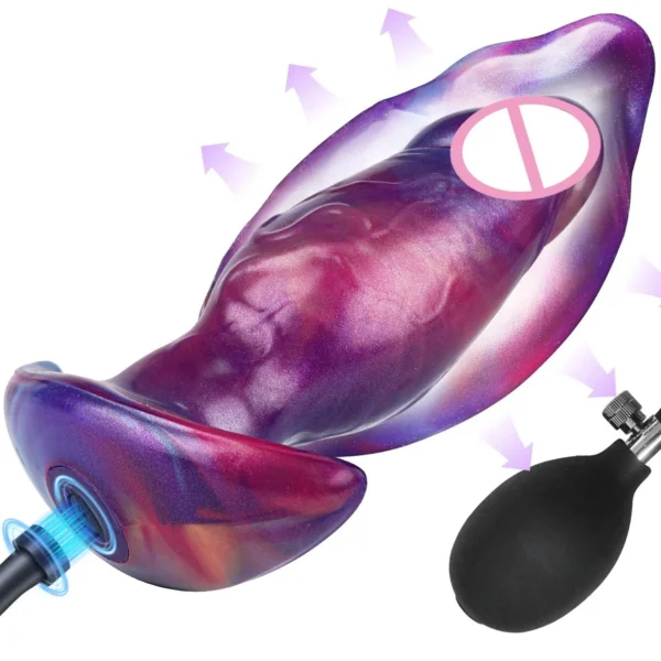 Expanded Silicone Sex Toys Ball Butt Plug Internal Rolling Beads Wearable Magnetic Pump Inflatable Anal Dildo Steel