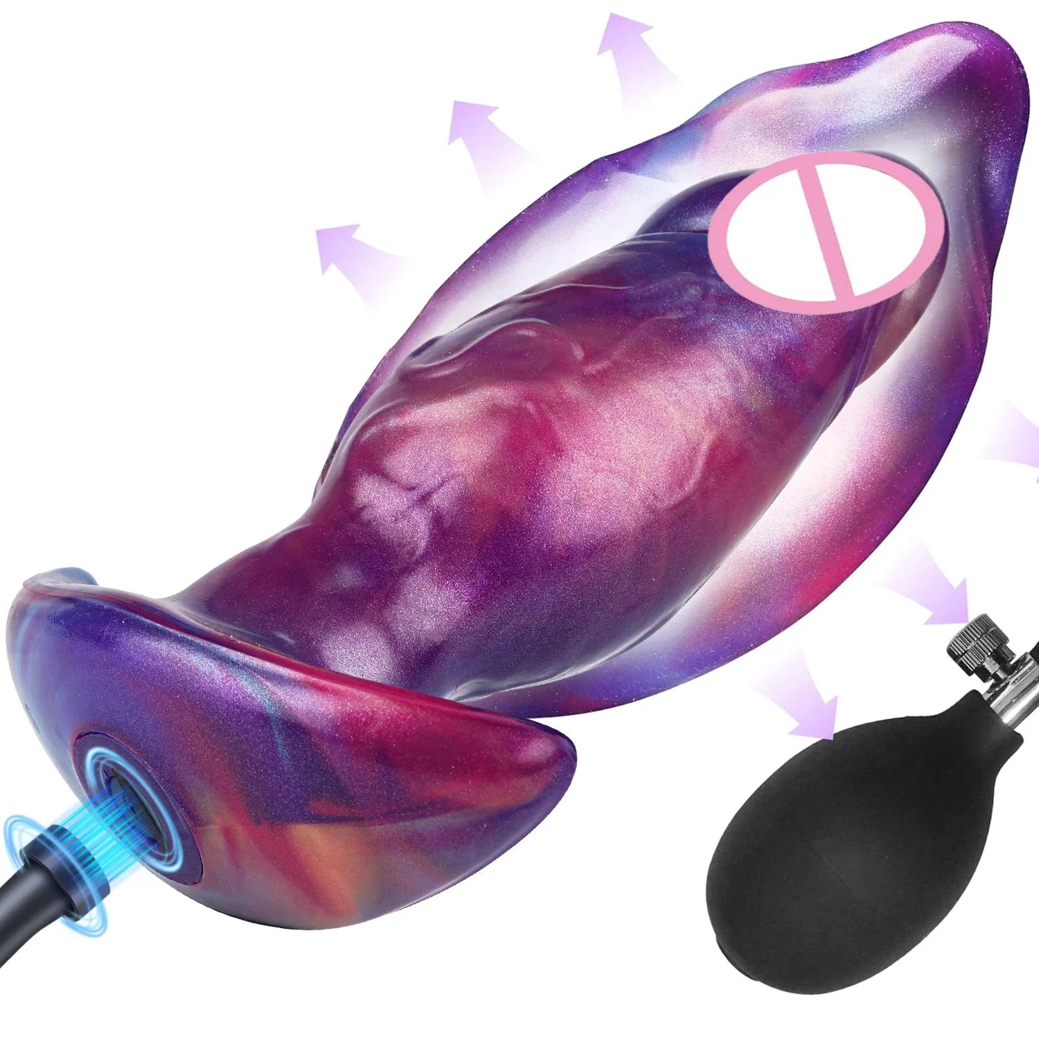 Expanded Silicone Sex Toys Ball Butt Plug Internal Rolling Beads Wearable Magnetic Pump Inflatable Anal Dildo Steel