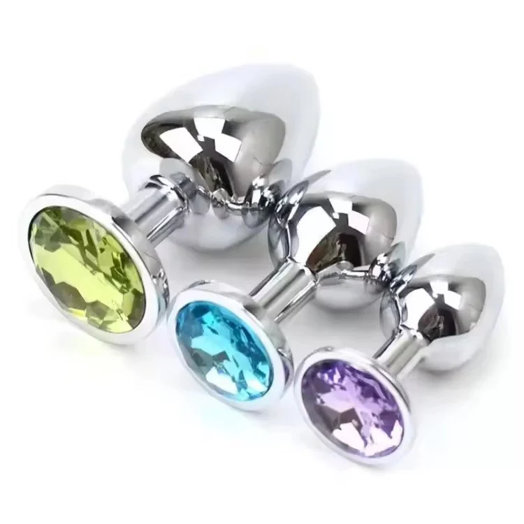 Couple Anal Plug Sex Toys Intimate Metal Stainless Steel Anal Plug With Crystal Jewelry Dildo Vibrator Smooth Touch Anal Plug