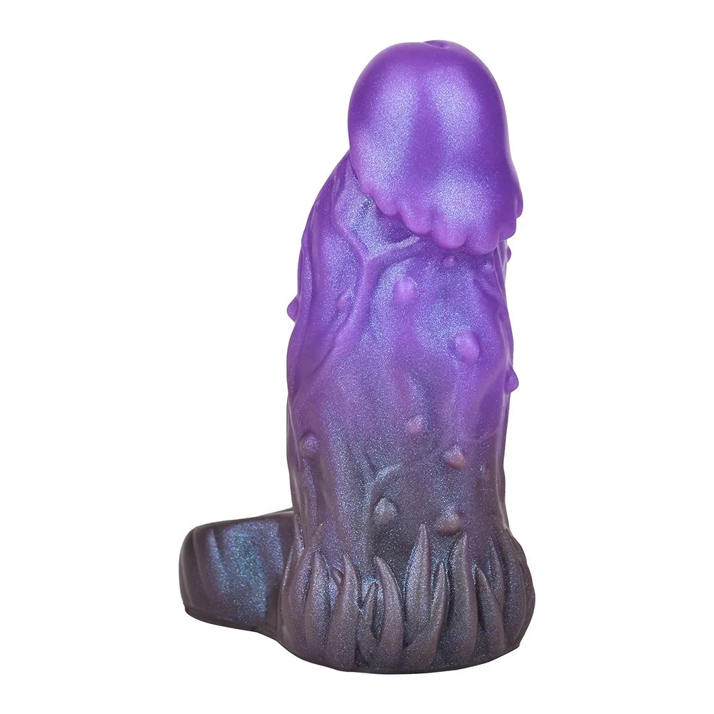 Soft Silicone Penis Enlargement Sleeve Amber Purple Fantasy Dildo Male Penis Extender Couple Sex Toys