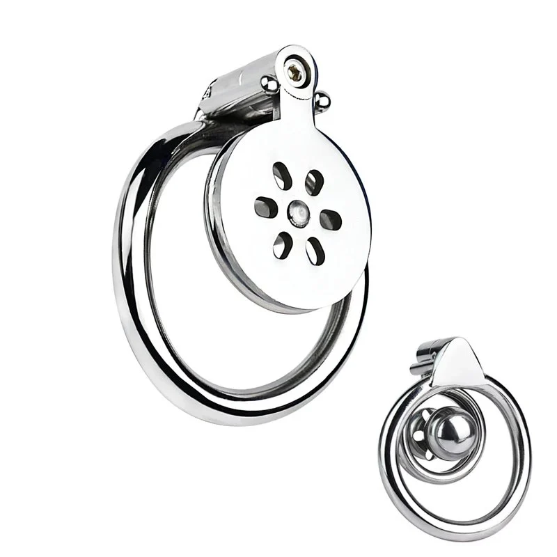 Cock Cage Male Toy Chastity Cage Lock Chastity Devices Male Invisible Stainless Steel Chastity Belt Device Flat Cage