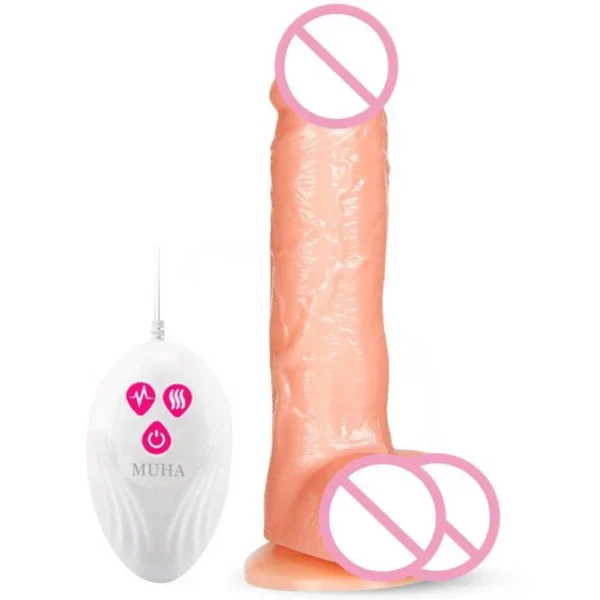 7 Speed USB Wired Realistic Rotating Telescopic Thrusting Vibrating Dildo Vibrator Sex Toy for Women