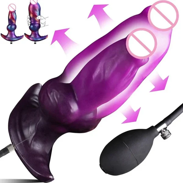 Realistic Silicone Inflatable Dog Knot Dildo Toy Monster Alien Animal Adult Women's Wearable Anal Plug Dildos Product Category