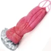 7.8 Inch Middle Size Silicone Dildo Glow in Dark Luminous Dragon Dildo Sucker for Beginners Butt Plug