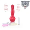 8.26 Inches Vibrating Dildo Silicone Vibrator Penis Strong Stimulation Alien Dildo Dog Vibrating with Big Knot for G Spot