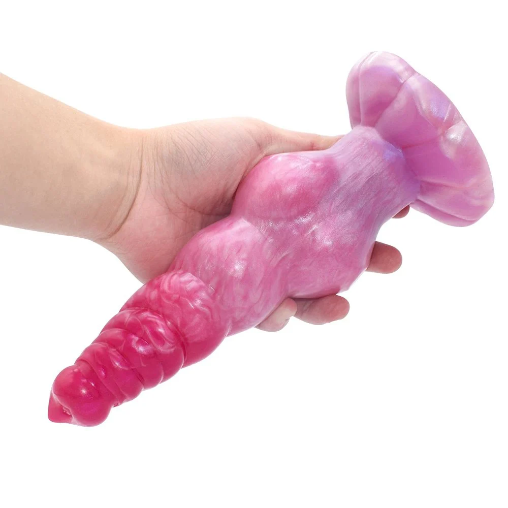 Pink Soft Color Sex Toys Silicone Monster Dildo With Artificia Dog Knot Dildo Animal Dildo for Women