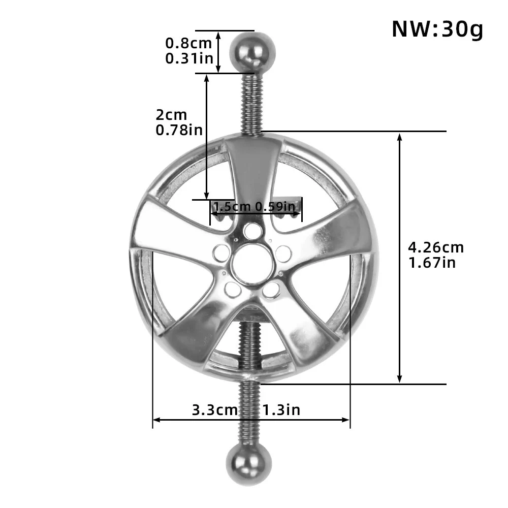 Fetish Game Role Playing Metal Stainless Steel Nipple Clips Female Breast Fun Couple Flirting Products Sex Toys