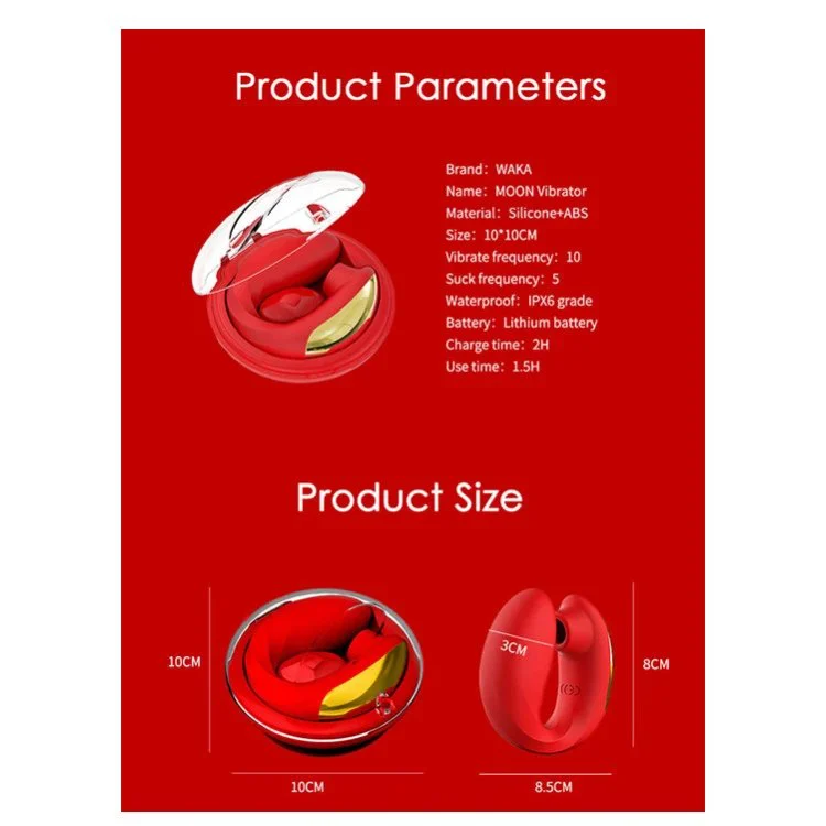 Moon Box Female Clitoris Simulation Vibrator Sucking Vibrating Massage Stick for Women Masturbation