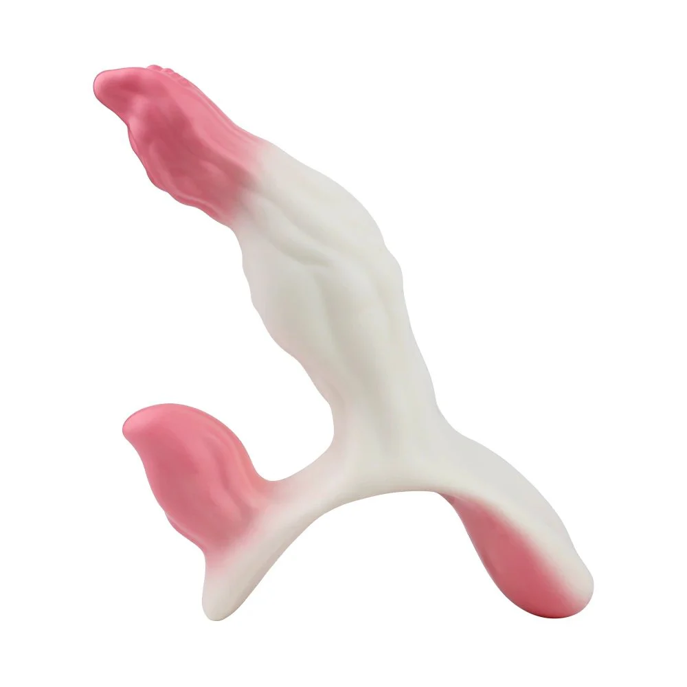Multi-Frequency Heating Triple-Head Vibrating Female Dual-Person Masturbator Securely Worn Adjustable Fantasy Dildo