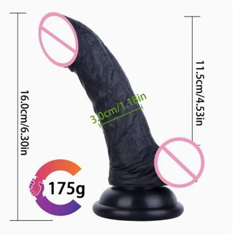 6.3Inch Soft Liquid Silicone Realistic Double Layer Dildo Sex Toys Women