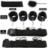 Flirting Feather Sexy Eye Masks Blindfold Restraints Straps Sex Toys Bed Bondage Set 3PCS