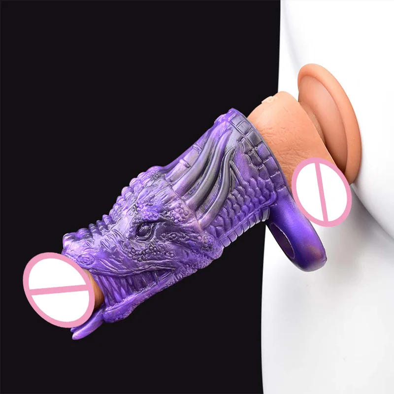 tiger Penis Soft Silicone Penis Sleeve Waterproof Custom Penis Sleeve Silicone Handjob Masturbation Sex Toy