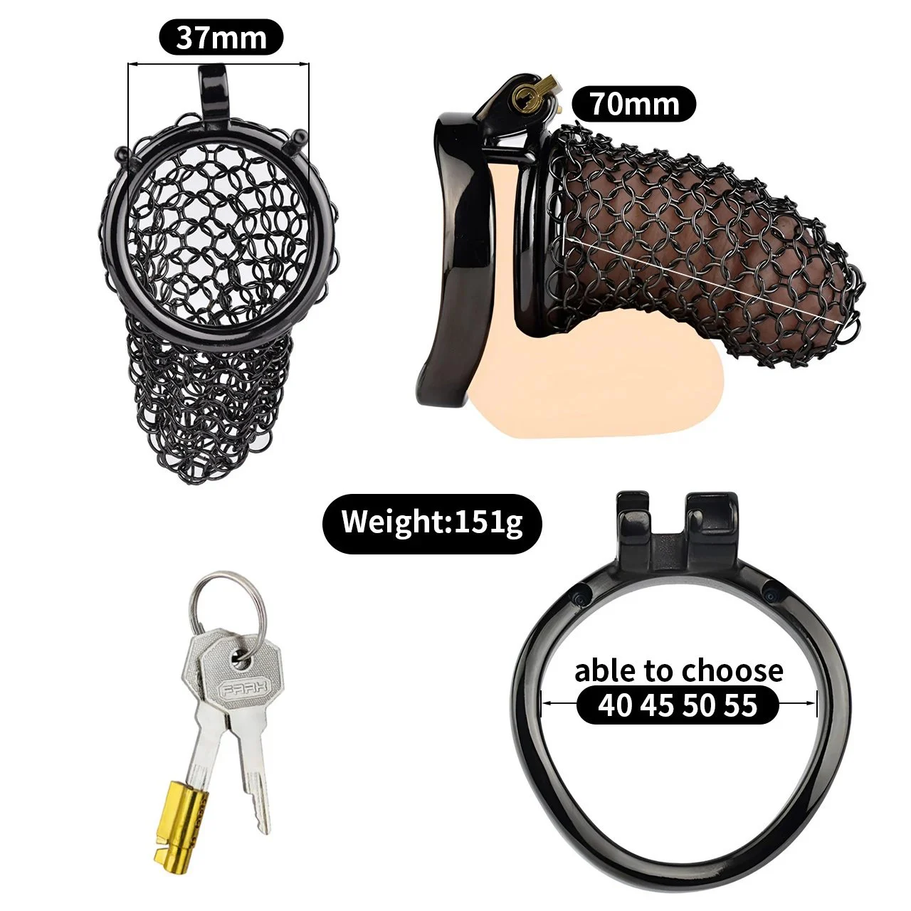 Five Capacities Cock Cage Sexual Confinement Delay Ejaculation Cock Cages Lock Ring Sex Toy