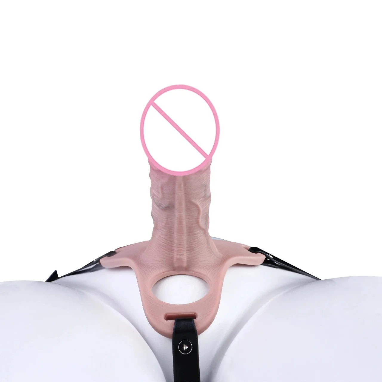 Hollow Silicone Dildo Strap on Reusable Penis Pump Sleeve Cock Extender Adult Male Sex Toys Enlarger for Men Couple