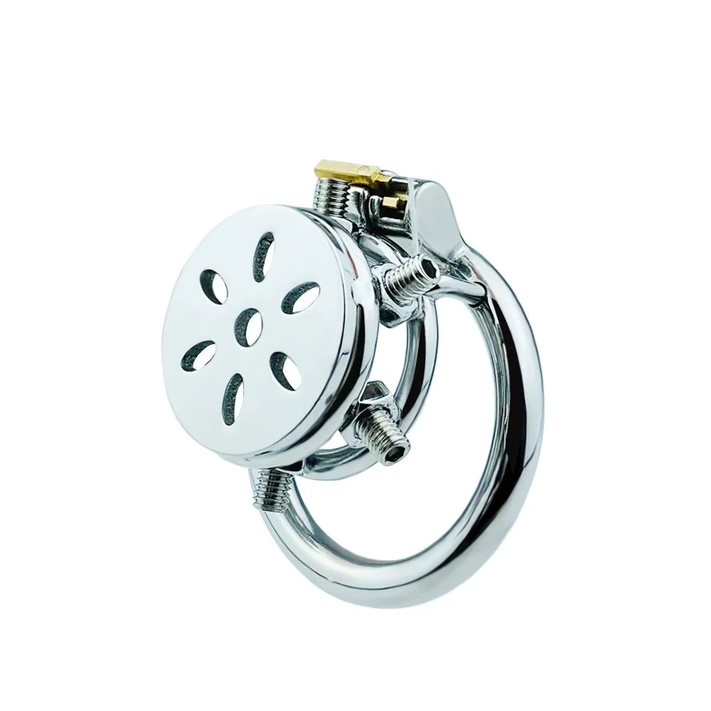 43MM Men Bondage Cock Cage Metal Male Chastity Cage Penis Lock Cock Cage Male Chastity Devices With Locking Plug
