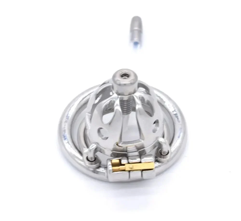 5.4cm Stainless Steel Male Chastity Cages Device Lock Penis Restraint Chastity Cage with Keyholder for Man Sex Toy
