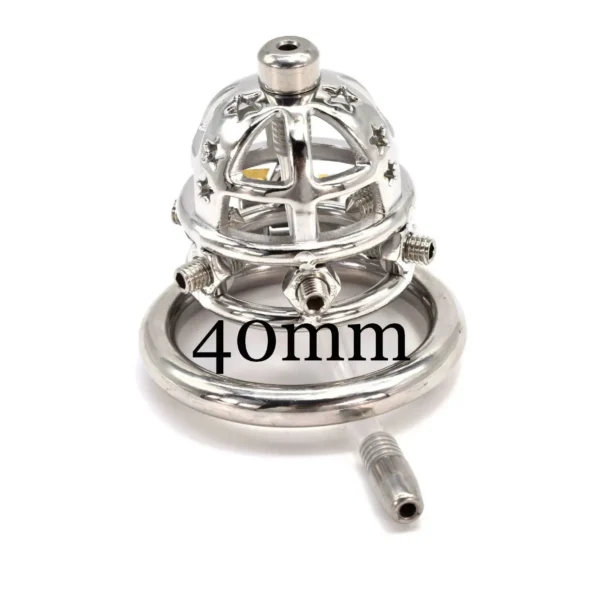 5.9cm 304 Stainless Steel Male Chastity Device with Removable Spiked Lock Cage Chastity for Him Sex Toy