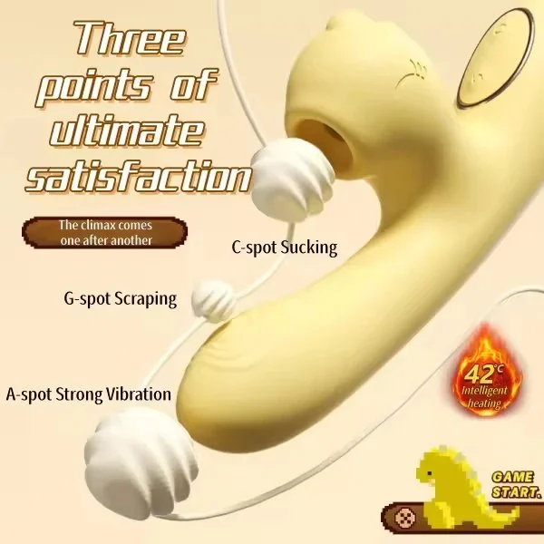 Heated Constant Temperature Rechargeable Vibrator, Sex Toy, Female Rabbit Vibrator with Stimulation