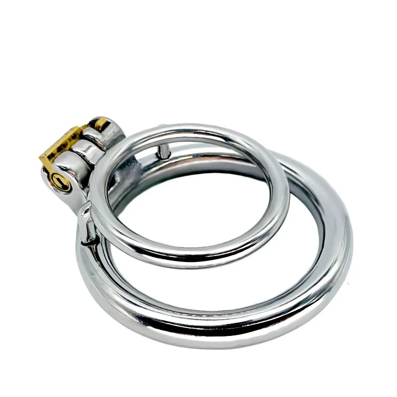 304 Stainless Steel Solitary Extreme Lockdown Male Chastity Device Adjustable Cock Cage for Gay With Brass Key