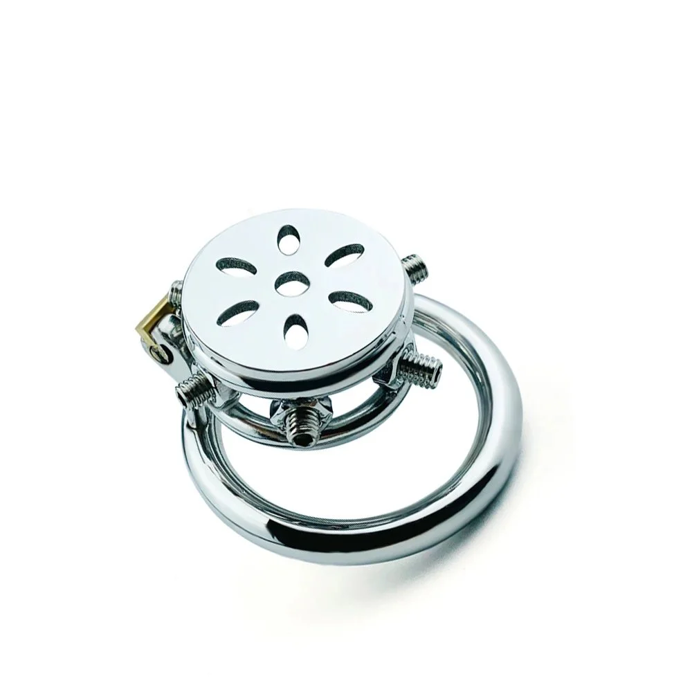 43MM Men Bondage Cock Cage Metal Male Chastity Cage Penis Lock Cock Cage Male Chastity Devices With Locking Plug