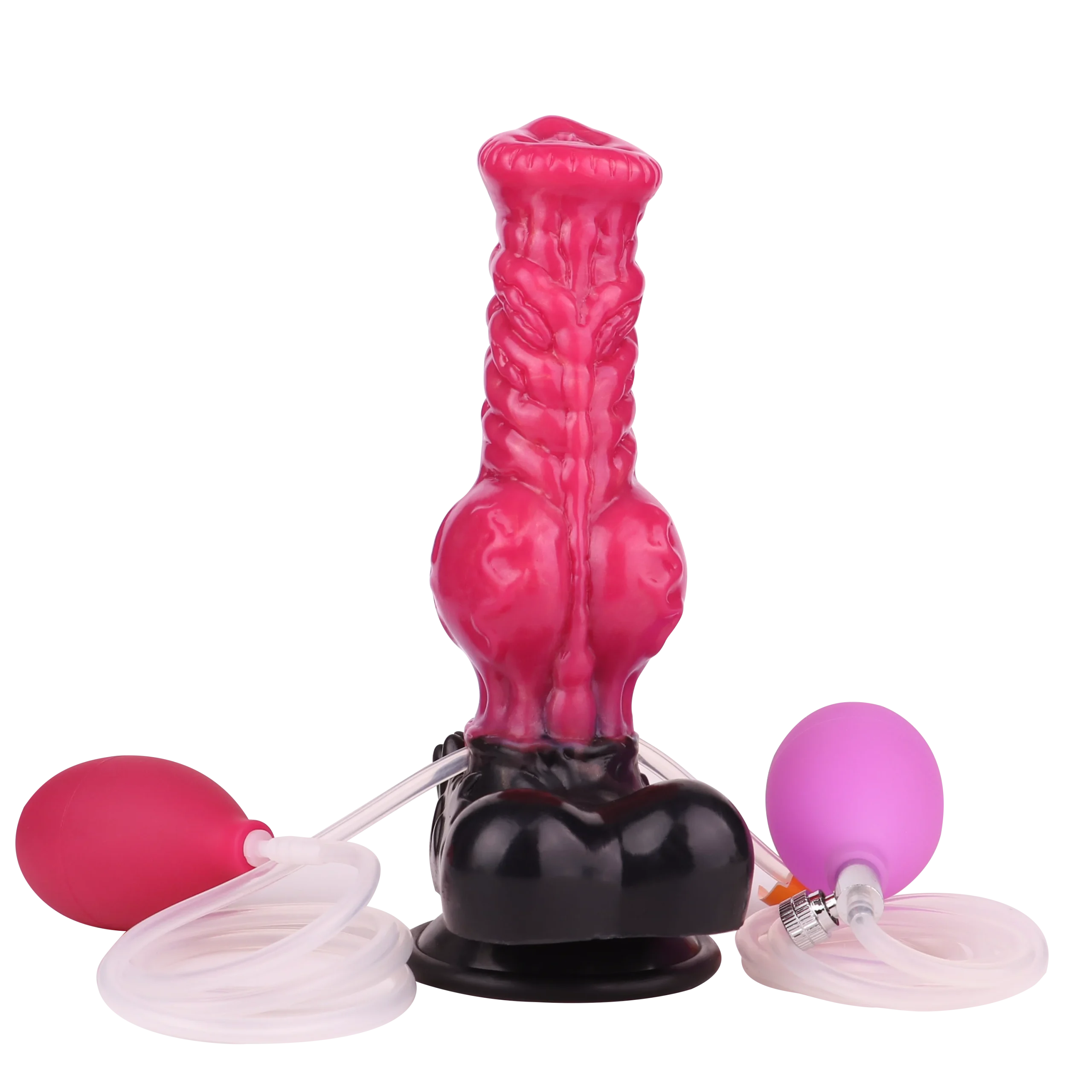 8.3 Inch Wolf Lord Inflatable Squirting Dildo Dildo Huge Thick Fantasy Squirting Cock Anal Plug Sex Toy with Suction Cups for Couple