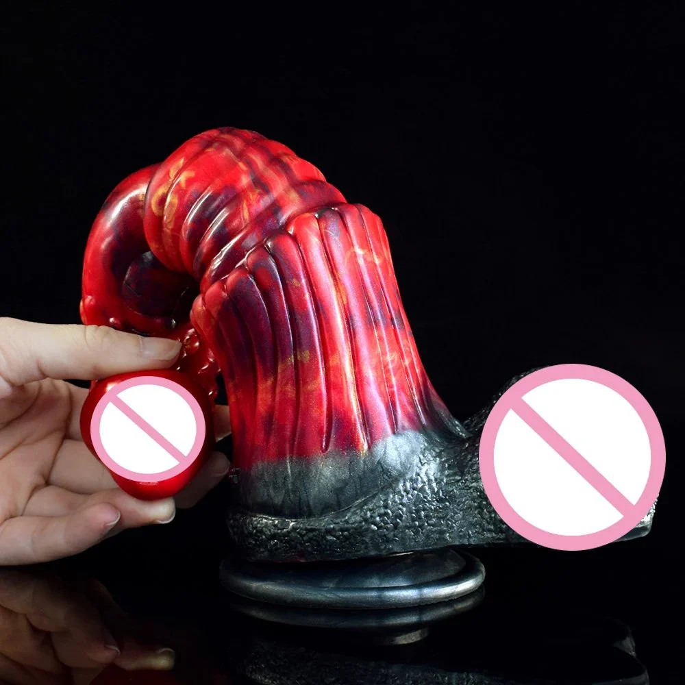Big Size Silicone Cock Penis Animal Horse Dildo Realistic Testicle Anal Plug Dildo with Strong Sucker